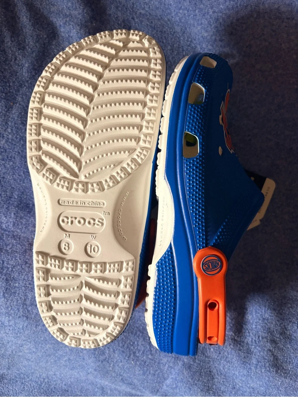 CROCS New York Knicks Blue with Orange Strap Team Clogs